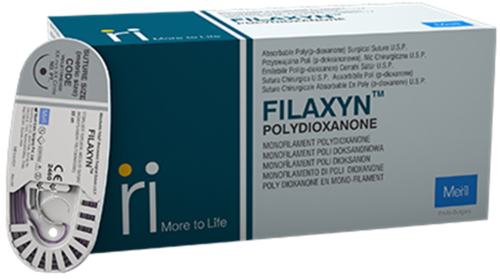 FILAXYN Шовний матеріал полідіоксанон USP: 1 150 см з петлею 48 мм 1/2 колюча